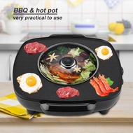 เตาชาบู - ปิ้งย่าง 2 in 1 Shabu and Grill Hot Plate Electric Cooker 1500W