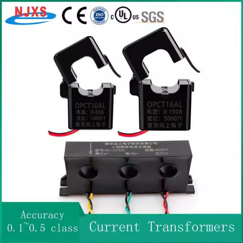 Split Core Current Transformer 3 Phase AC CT 0~150A 5A 2.5mA 50A 25mA 100A 25mA 0.1A 1000/1 2000/1 3