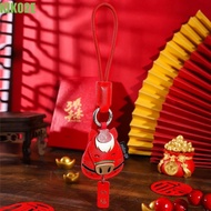 KIKO2E Horse Keychain, Cartoon Leather Zodiac Pony Bag Pendant, Cute Red Good Meaning Year of Horse 