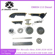 OM654 Engine Timing Chain Kit Gears For Mercedes-Benz 2.0 A220 B200 B220 C200 C220 C300 CLA220 CLS30