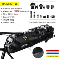 Rhinowalk Bicycle Saddle Bag 5L-10L-13L Large Capacity Waterproof Reflective Foldable Bicycle Tail Bag Seatpost Cycling Luggage Storage Bag Outdoor Travel Bag Bicycle Accessories For Mountain Road Bike For Brompton and 3Sixty