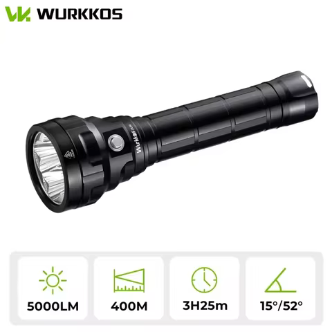 Wurkkos DL40 Diving Flashlight Bright 5000lm Dive light with 4*LH351D 90CRI 26650 IPX-8 Waterproof U