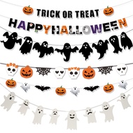 2025 Halloween Ghost Festival Party Decoration Decoration Ghost Pumpkin Banner Pull Flag Customizati