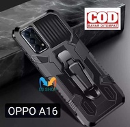 Oppo A16 Robot Ring Standing Casing Silikon Soft Case Handphone