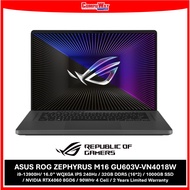 ASUS ROG ZEPHYRUS M16 GU603V-VN4018W(E.GRAY/16" QHD WQXGA 240HZ/I9-13900H/32GB+1000GB/RTX4060 8GD6/W