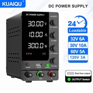 KUAIQU DC Power Supply 30V 60V 120V 10A Adjustable Power Supply Battery Charger