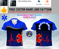 【 Halo Clothing Store 】 Personalized sublimation design  BARANGAY INAYAWAN AMBULANCE   3D full quali