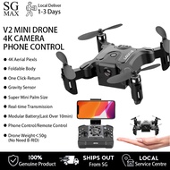 Mini V2 Drone 4K HD Camera WIFI Phone / Remote Control RC Drone Beginner's Entry-level Folding Aircr