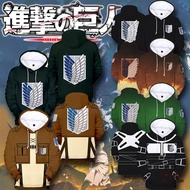 【CustomFashion】Attack on Titan Zipper Hoodies Survey Corps Long Sleeve 3D Zip Jacket Harajuku Streetwear Men and Kid Top