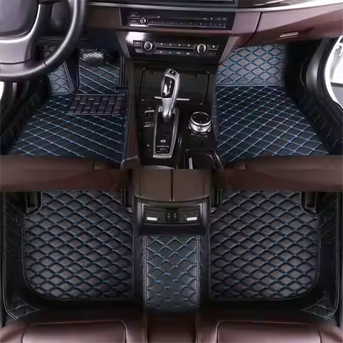 Custom Car Floor MatsFor KIA EV5 EV6 Sonet Soul Pegas Auto Foot Pads Carpet Cover Accessorie