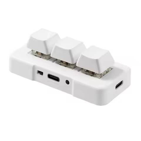 MK321BT 3 Key Mini Customized Keyboard Mechanical Blue Switch USB BT Dual Mode Keyboard for Office G