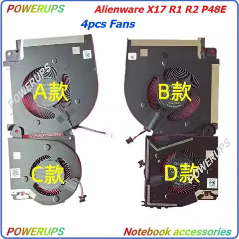 New Original Laptop/Notebook CPU/GPU Cooling Fan For DELL Alienware X17 R1 R2 P48E 09DNWT 0X63JW