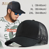 MILAN | 64-68cm Large Size Mesh Baseball Cap Men's Big Head Cap Summer Breathable Sports Sunshade Su