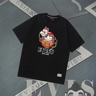 Evisu Round Neck Short Sleeve T-shirt - Casual Men's Summer Commute Shirt