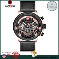 Original [KADEMAN]🔥 fashion men's watch three-eyed six-pin sports belt quartz watch