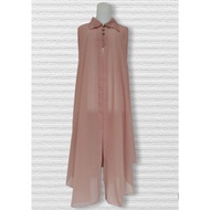 Long Outer Cardigan Ceruty Jumbo Tanpa Lengan