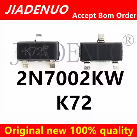 (10-20pcs)100% Original New 2N7002KW 2N7002W Printing Silk K72 SOT-323 Chipset