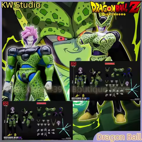 In Stock Dragon Ball KW Studio Cell KW006 AB BDX ADX Green Monster Masked Perfect Monster Action Fig