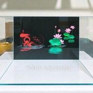 Viet Super clear glass aquarium 40x25x25 with decal (5mm computer grinding) with glue mark