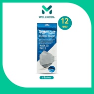 Cuwin Mask คูวินมาส์ก หน้ากากอนามัยจากเกาหลี กรอง 4 ชั้น ทรง3D เซต 12 ซอง(1ซอง/5ชิ้น)รวม 60 ชิ้น