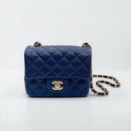 莉亞精品♡Chanel荔枝藍方胖子 二手
