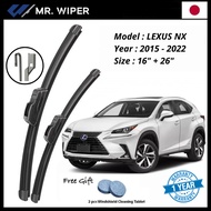 🔥MR WIPER🔥 LEXUS NX200t NX300 AZ10 (2015-2022) MR WIPER JAPAN TECHNOLOGY WIPER BLADE WINDSCREEN WIND