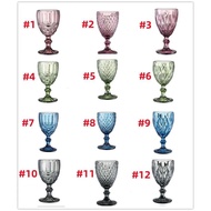 4colors/set Glass Red Wine Glass 300ml Goblet Thick Color Champagne Glass European Retro Wine Glass