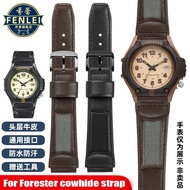 For Casio Forester Classic Retro Forester FT-500WC-3B/5B Vintage cowhide Watchband 19MM Bracelet Men