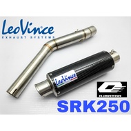 Exhaust QJMotor SRK250 Slip On Piping Stainless Steel LeoVince Muffler Ekzos Motor Accessories QJ Mo