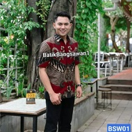 Kemeja Batik Pria Modern 2022 Mewah Elegan Lengan Panjang Baju Batik Cowok Kemeja Batik kantor Dewas