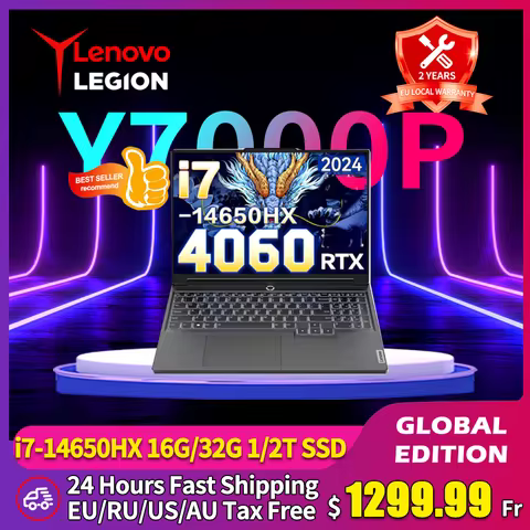 Lenovo LEGION Y7000P 2024 Gaming Laptop 14th Core i7-14650HXGraphics RTX 4050/4060 16-inch 165Hz Scr