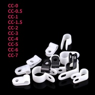 R-Type Cable Holder Clamps Fixation Cable Fastener Clips Small Nylon Cable Management Wire Fixing Cl