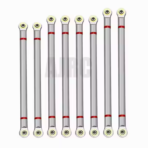 8PCS Aluminum Alloy Chassis RC Link Rod Linkage Set 313MM Wheelbase For 1/10 AXIAL SCX10 RC Crawler 