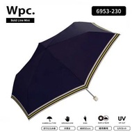 Wpc. - 【6953-230 NV】深藍色 - Bold Line Mini 粗線邊摺雨傘/短遮/縮骨遮 (4537988130017)