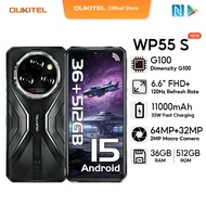OUKITEL WP55 S 36GB+512GB 11000mAh Mobies 33W Fast Charging 15.3mm Ultra-Slim Design Handphone 6.6” 