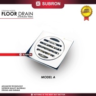 SUBRON Floor Drain Drainase Stainless Tebal Toilet Kamar Mandi 2 Pilihan Model Pembuangan Mesin Cuci