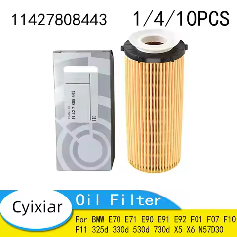 Car Oil Filter Kit 11427808443 for BMW E70 E71 E90 E91 E92 F01 F07 F10 F11 325d 330d 530d 730d X5 X6