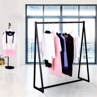 Wholesale Clothing Store Factory Iraq Export Clothing Black rack displays new iron art PC7F