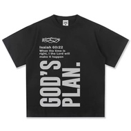 GOD PLAN Isaiah 60:22|Premium Cotton Crew Neck Fitted Top Unisex Fashion Street T-Shirt