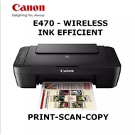 Canon PIXMA E470 Inkjet Printer (Print, Scan, Copy, WiFi)