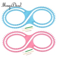 [MagiDeal] 8 Shaped Knitting Loom Set Long Knitting Board Weave Loom Craft Yarn Kit DIY