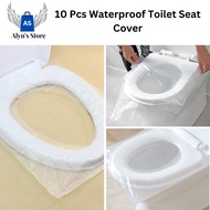 10 Pcs Waterproof Disposable Toilet Seat Cover Alas Tandas Duduk Pakai Buang