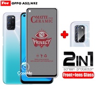 LAYAR 2in1 Anti-Scratch Spy Privacy Screen Protector Oppo A52 A92 A53 A54 4G A54 5G A55 4G A55 5G A5