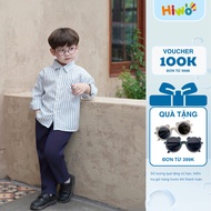 Korean style long-sleeved plaid shirt Set with embroidered chest pocket for children to go to school