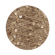 COOMAMUU Tay Sợi Đan 140M 3mm + 6mm Kim Sa Lấp Lánh Cotton Pha Dành Cho Nữ Áo Len Len Mũ Khăn Thủ Cô