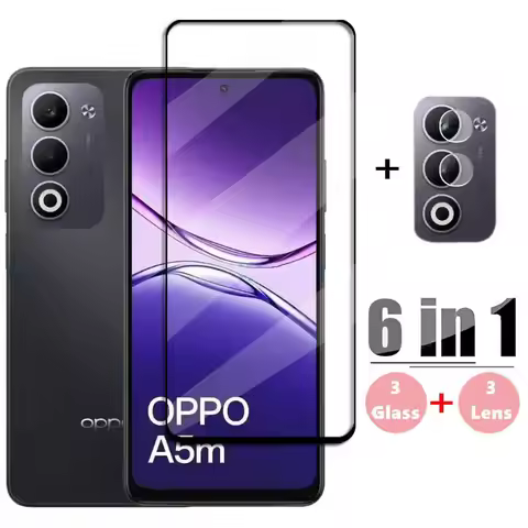 Full Cover Glass For OPPO A5m Tempered Glass OPPO A5m Screen Protector HD Protective Phone Lens Film