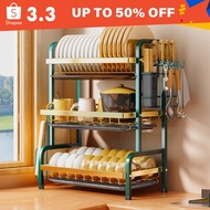 ►❒NETEL Kitchen rack Dish Drying Rack  Kitchen Dish Rack with Utensil Holder Cutting Board Holder an
