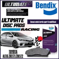 Bendix Ultimate Front  Rear  Brake Pad  Altis ZRE171/ZRE172 1.8/2.0L DB1802 ULT DB1786 ULT