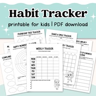 Habits Tracker Printable For Kids, Kids habit tracker, children habit tracker