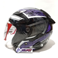 Helmet KYT GALAXY SLIDE MARVEL Black PANTHER/Black|Purple
